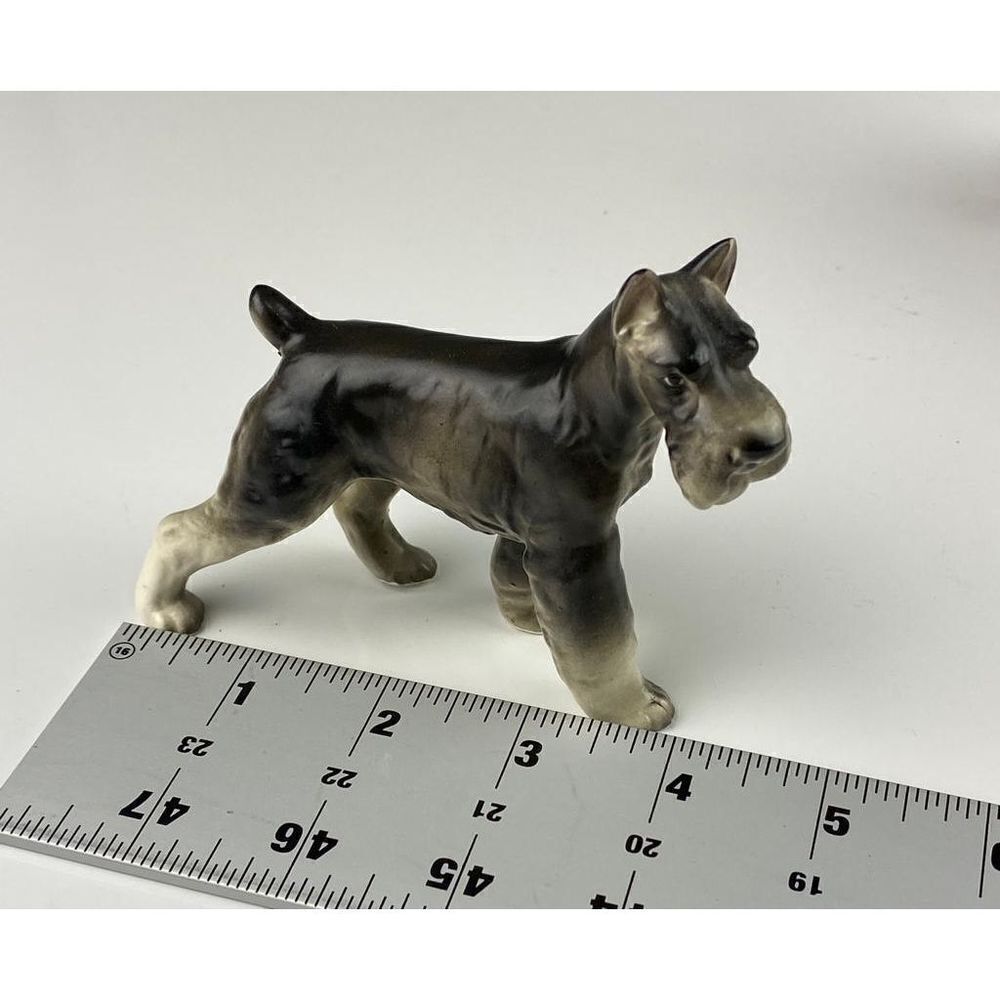 Vtg Dog Assortment Figurines (4) Border Collie Boxer Cocker Spaniel Schnauzer BU - Picture 11 of 12